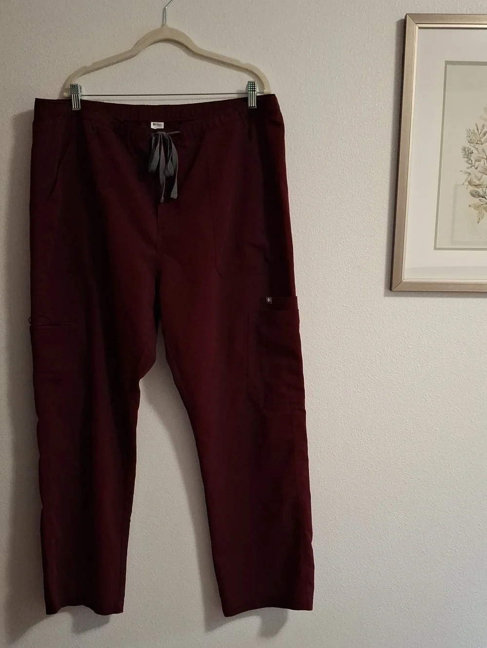 Figs Cairo Cargo Pants Size 2Xl Burgundy